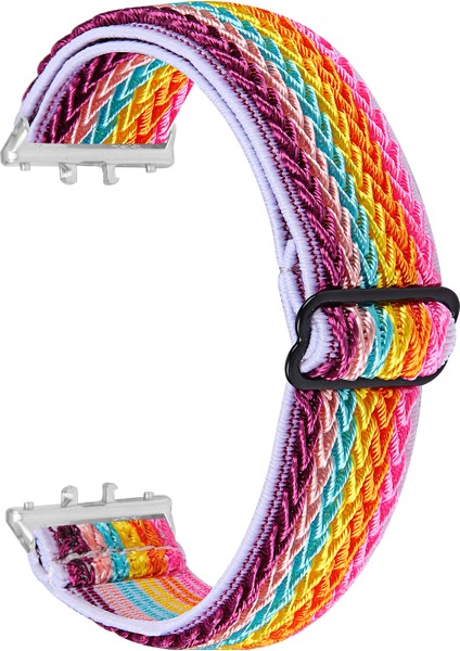 Samsung Galaxy Fit3 SM-R390 Dokuma Saat Kayışı Ayarlanabilir Bilek Bandı (Yurt Dışından)