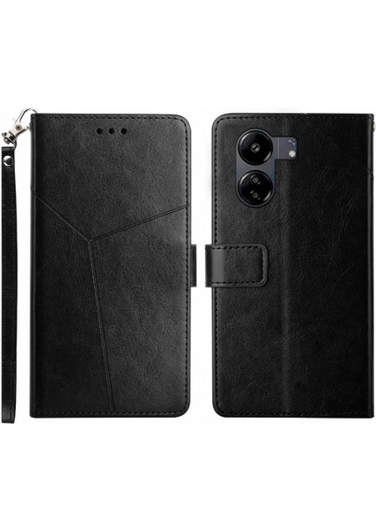 Xiaomi Redmi 13C 4g Telefon Kılıfı Için Kılıf Darbeye Tpu Kabuk Deri Çevirme (Yurt Dışından)