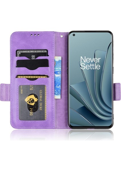Oneplus 10 Için Kılıf Pro 5g Pu Deri Cüzdan Görüntüleme Standı 3 Kart Tutucu (Yurt Dışından)
