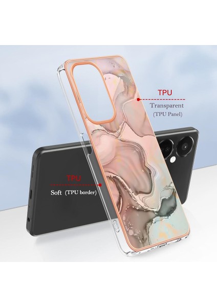 Oneplus Nord Ce 3 5g Kılıf Silikon Tampon Tpu Mermer ile Uyumlu (Yurt Dışından)