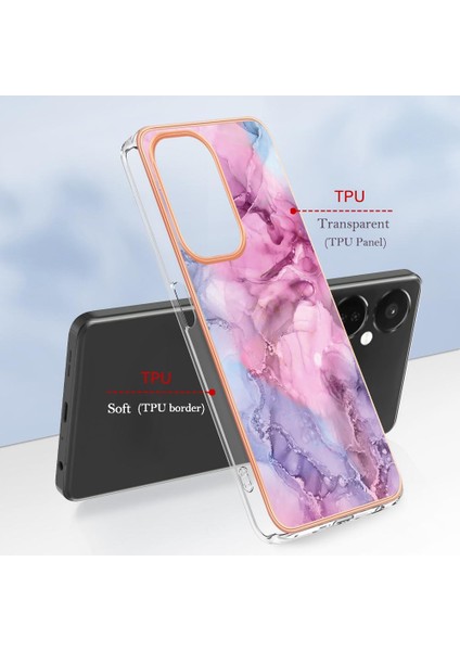 Oneplus Nord Ce 3 5g Kılıf Silikon Tampon Tpu Mermer ile Uyumlu (Yurt Dışından)