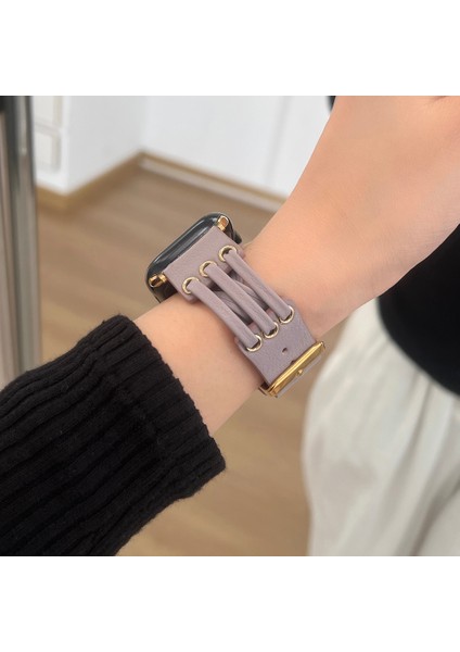 Apple Watch Ultra 2 49MM / 9 8 7 45MM / 6 5 4 44MM Hakiki Inek Deri Kayış Bilezik (Yurt Dışından) fırsatları