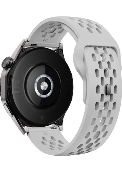 Huawei Watch Gt 4 41MM / Garmin Venu 3s / 2s 18MM Silikon Kayış Içi Boş Saat Bandı (Yurt Dışından)