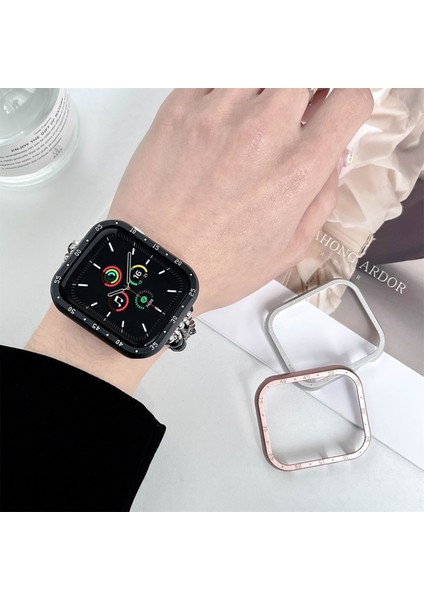 Apple Watch Series 9/8/7 41MM Alüminyum Alaşımlı Saat Kılıfı Arama Plakalı Koruyucu Kapak (Yurt Dışından) modelleri
