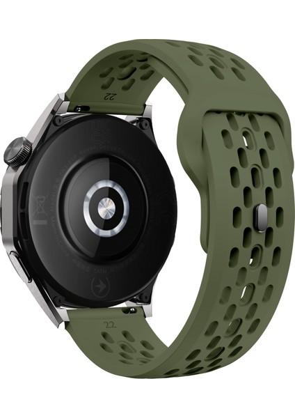 Huawei Watch Gt 4 41MM / Garmin Venu 3s / 2s 18MM Silikon Kayış Içi Boş Saat Bandı (Yurt Dışından)