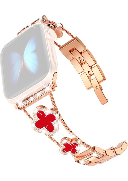 Apple Watch Series 9 8 7 41MM / 6 5 4 40MM Metal Bilek Bandı (Yurt Dışından)