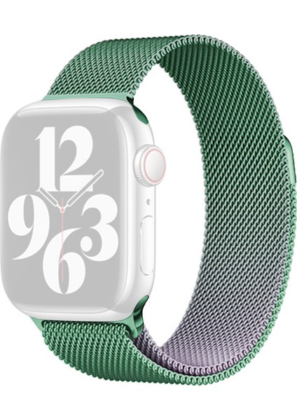 Apple Watch Series 9 8 7 41MM / 6 5 4 40MM Watch Band Degrade Manyetik Kayış (Yurt Dışından)
