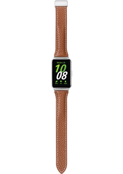 Samsung Galaxy Fit3 Watch Band Ince Hakiki Inek Deri Manyetik Yedek Kayış (Yurt Dışından) fırsatları