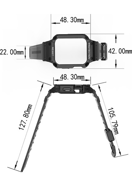 Apple Watch Series 9 8 7 41MM / 9 8 7 41 45MM Watch Band Yedek Tpu Kayış Kılıf Kapaklı (Yurt Dışından) fiyatları