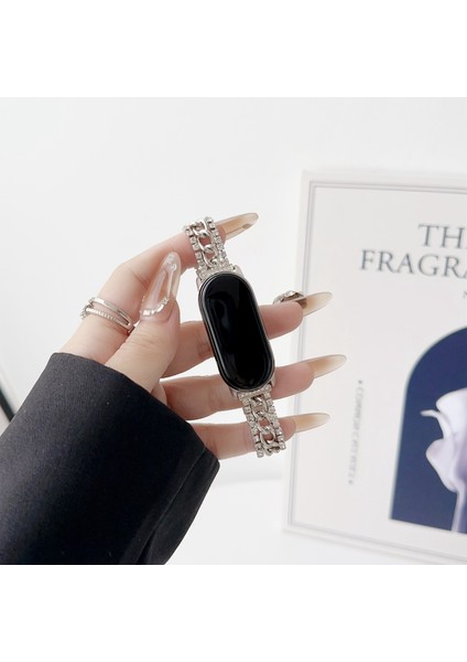 Xiaomi Smart Band 8 Yapay Elmas Dekor Bilezik Kayışı Çinko Alaşım Watch Band (Yurt Dışından)