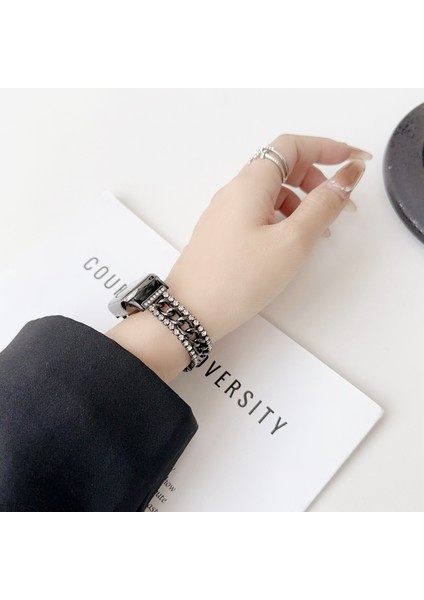 Xiaomi Smart Band 8 Yapay Elmas Dekor Bilezik Kayışı Çinko Alaşım Watch Band (Yurt Dışından) modelleri