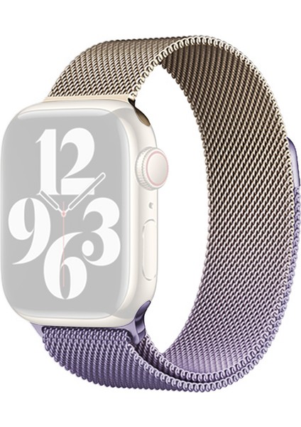 Apple Watch Series 9 8 7 41MM / 6 5 4 40MM Watch Band Degrade Manyetik Kayış (Yurt Dışından)