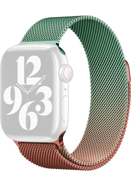 Apple Watch Series 9 8 7 41MM / 6 5 4 40MM Watch Band Degrade Manyetik Kayış (Yurt Dışından)
