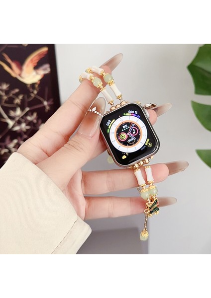 Apple Watch Series 7 8 9 41MM / 6 5 4 40MM Kristal Boncuk Saat Kayışı (Yurt Dışından)