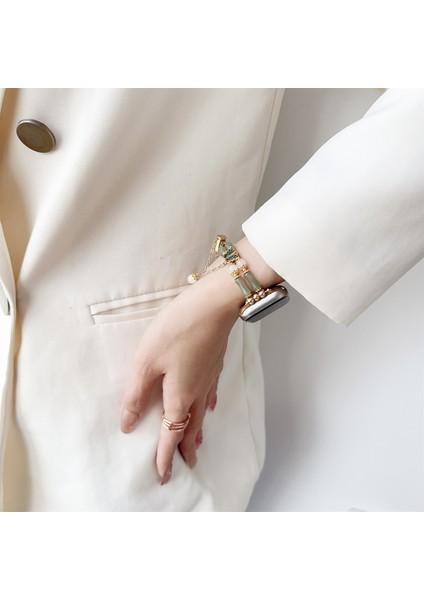 Apple Watch Series 7 8 9 41MM / 6 5 4 40MM Kristal Boncuk Saat Kayışı (Yurt Dışından) indirimleri