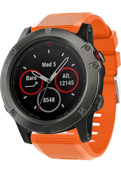Garmin Fenix 6x / Fenix 7x / Instinct 2x Akıllı Saat Bandı Quickfit 26MM Silikon Kayış (Yurt Dışından)