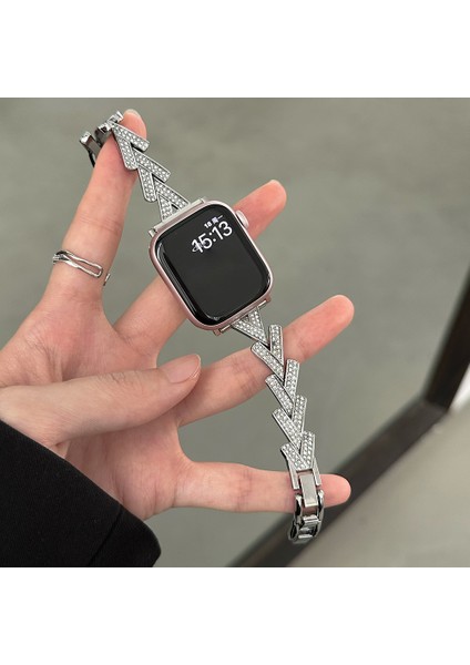 Apple Watch Series 9 8 7 41MM / 6 5 4 40MM Çinko Alaşımlı Saat Bandı (Yurt Dışından)