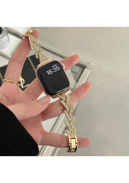 Apple Watch Series 9 8 7 41MM / 6 5 4 40MM Çinko Alaşımlı Saat Bandı (Yurt Dışından)