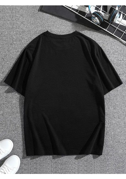 Erkek Süper Baba Baskılı Bisiklet Yaka Salaş Oversize Boyfriend Siyah, Beyaz, Gri , Bej T-Shirt fiyatları