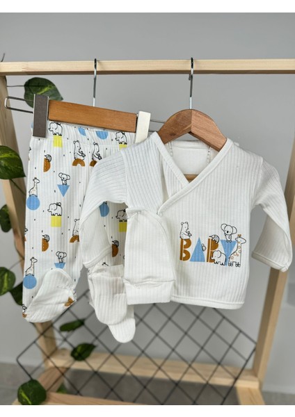 Baby Animal Desenli Yenidoğan 5'li Set