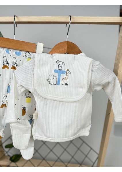 Baby Animal Desenli Yenidoğan 5'li Set