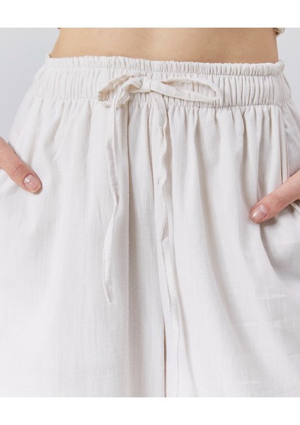 Keten Karışımlı Bol Kesim Pantolon fırsatları