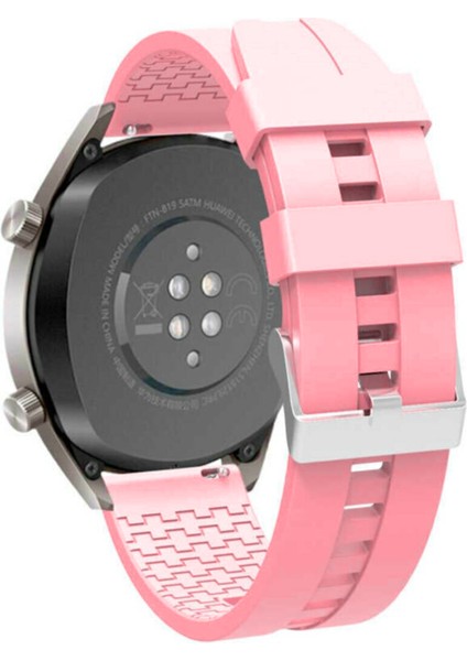 Huawei Watch Gt3 Se ile Uyumlu Kordon Oyuk Desenli Tokalı Silikon Kayış