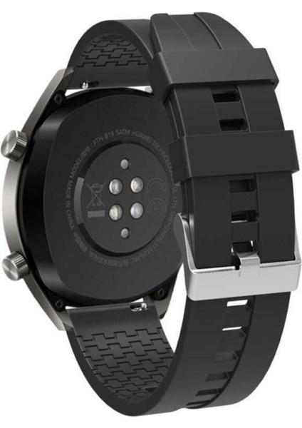 Huawei Watch Gt3 Pro 46MM ile Uyumlu Kordon Oyuk Desenli Tokalı Silikon Kayış