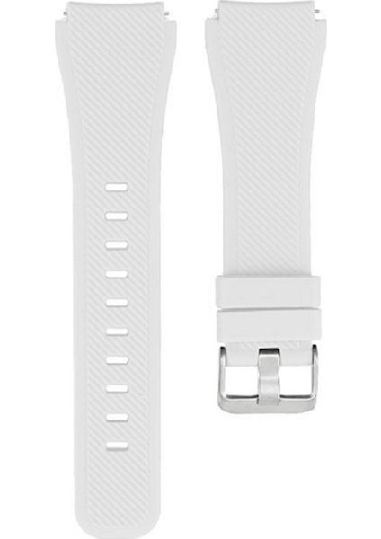 Amazfit Pace 2 Stratos ile Uyumlu Kordon Tırtık Desenli Tokalı Silikon Kayış