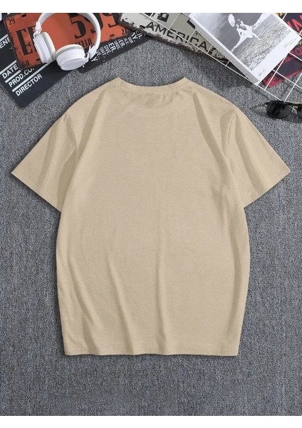 Erkek Bira Babası Dad Beer Baskılı Bisiklet Yaka Salaş Oversize Boyfriend Siyah, Beyaz, Bej, Mavi T-Shirt fiyatları