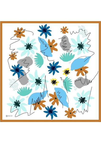 Olivia Twill Eşarp Beyaz