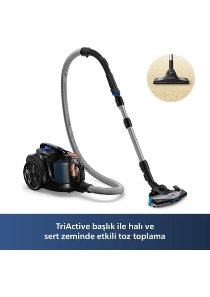 Phılıps 7000SERİ Premium Marathon Daıly Toz Torbasız Süpürge Triactive+ Başlık Hepa Filtre