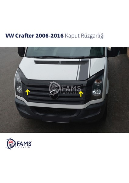 Vw Crafter Ön Kaput Koruyucu Rüzgarlığı 2006-2016 Abs Plastik fiyatları