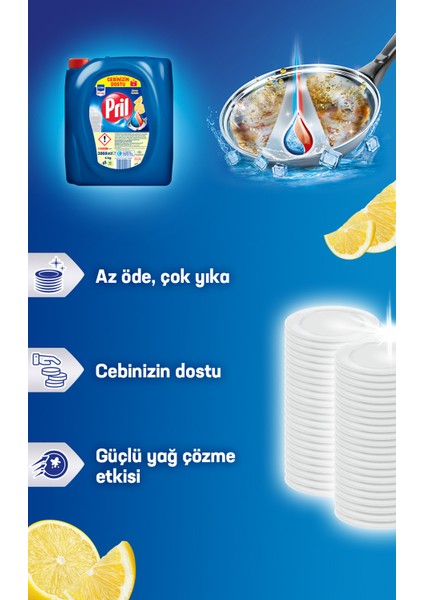 Sıvı Bulaşık Deterjanı 4 Kg. Limon