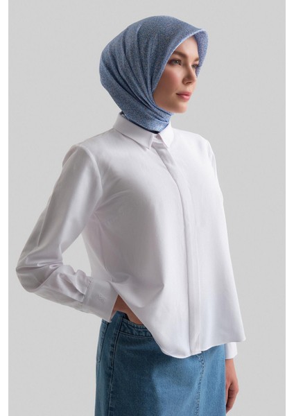Manşeti Logolu Basic Gömlek 24Y3522 Beyaz