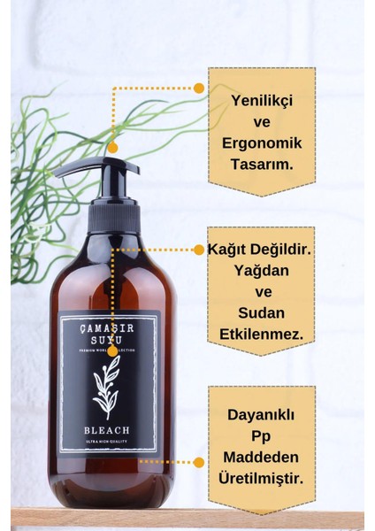 Amber 2'li Bulaşık Deterjanı ve Sıvı Sabun Şişesi Sabunluk Seti 500 ml Plastik Şişe