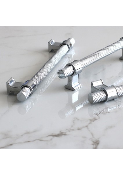 Hisar Krom Renk Metal Kulp 160 mm Tırtıklı Desen Çekmece Mobilya Mutfak Dolabı Dolap Kulpları Kulbu fırsatları