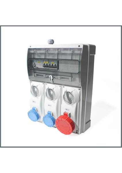 IP66 Kombinasyon Panosu 2AD. 3X16A, 1AD. 5X32A Kilitli Priz