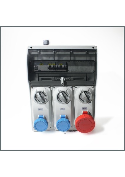 IP66 Kombinasyon Panosu 2AD. 3X16A, 1AD. 5X32A Kilitli Priz