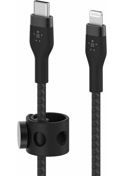Belkin Boostcharge Pro Flex Örgülü USB Tip C - Lightning Kablosu (2m/6,6 Ft), Mfi Sertifikalı 20W Hızlı Şarj