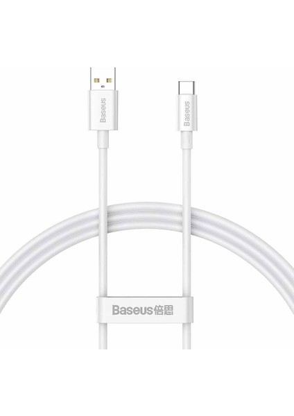 Baseus Superior Hızlı Şarj Özellikli Type-C Kablo 100W, 1 Metre, Beyaz