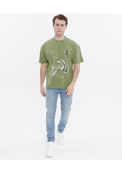 Oversize Baskılı Tişört