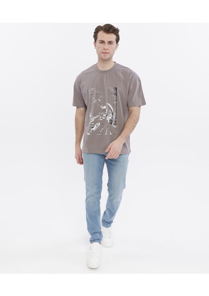 Oversize Baskılı Tişört