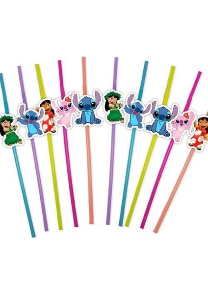 Lilo ve Stitch Artistik Pipet 10 Adet