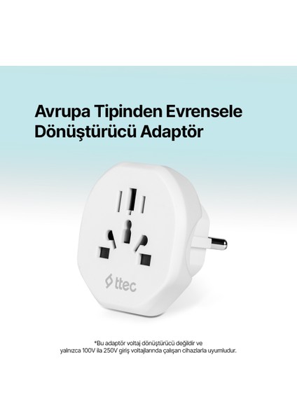 Avrupa – Amerika/ingiltere Seyahat Adaptörü