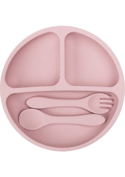 Çocuk Sofra Seti Bebek Gıda Takviyesi Yeme Eğitimi Silikon Sofra 3 Parçalı Set Bebek Vantuz Kase Anne ve Bebek Malzemeleri (Yurt Dışından)