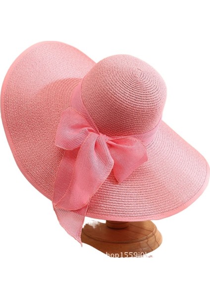 Yaz Güneş Şapkası Bayanlar Plaj Şapkası Büyük Kenar Uv Güneşlik Şapkası (Yurt Dışından)