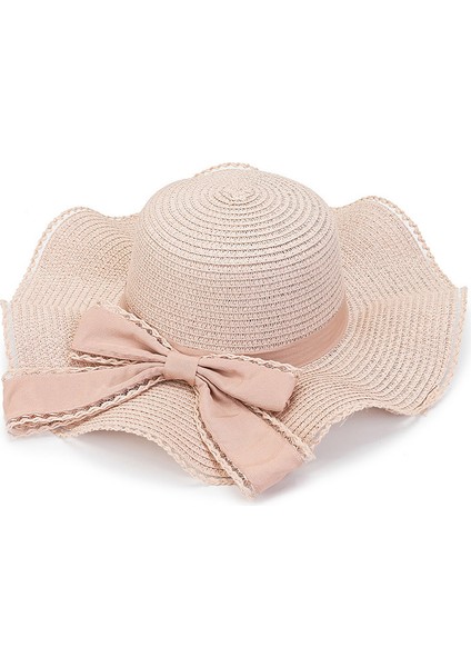 Yaz Serin Şapka Balıkçı Şapkası Hasır Şapka Kadın Moda Sahil Plaj Şapkası (Yurt Dışından)