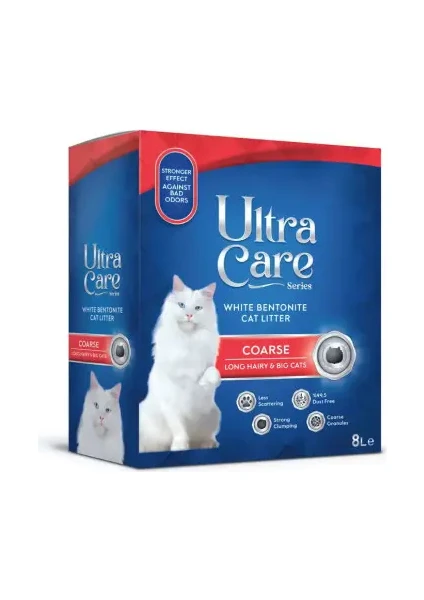 Ultra Care Coarse Kalın Taneli Topaklanan Kedi Kumu 8 Lt