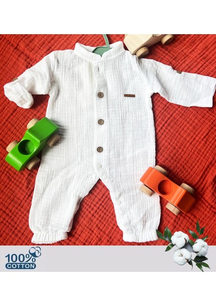 Organik Pamuklu Müslin Bebek Tulumu - Eoko-Tex Sertifikalı fiyatları